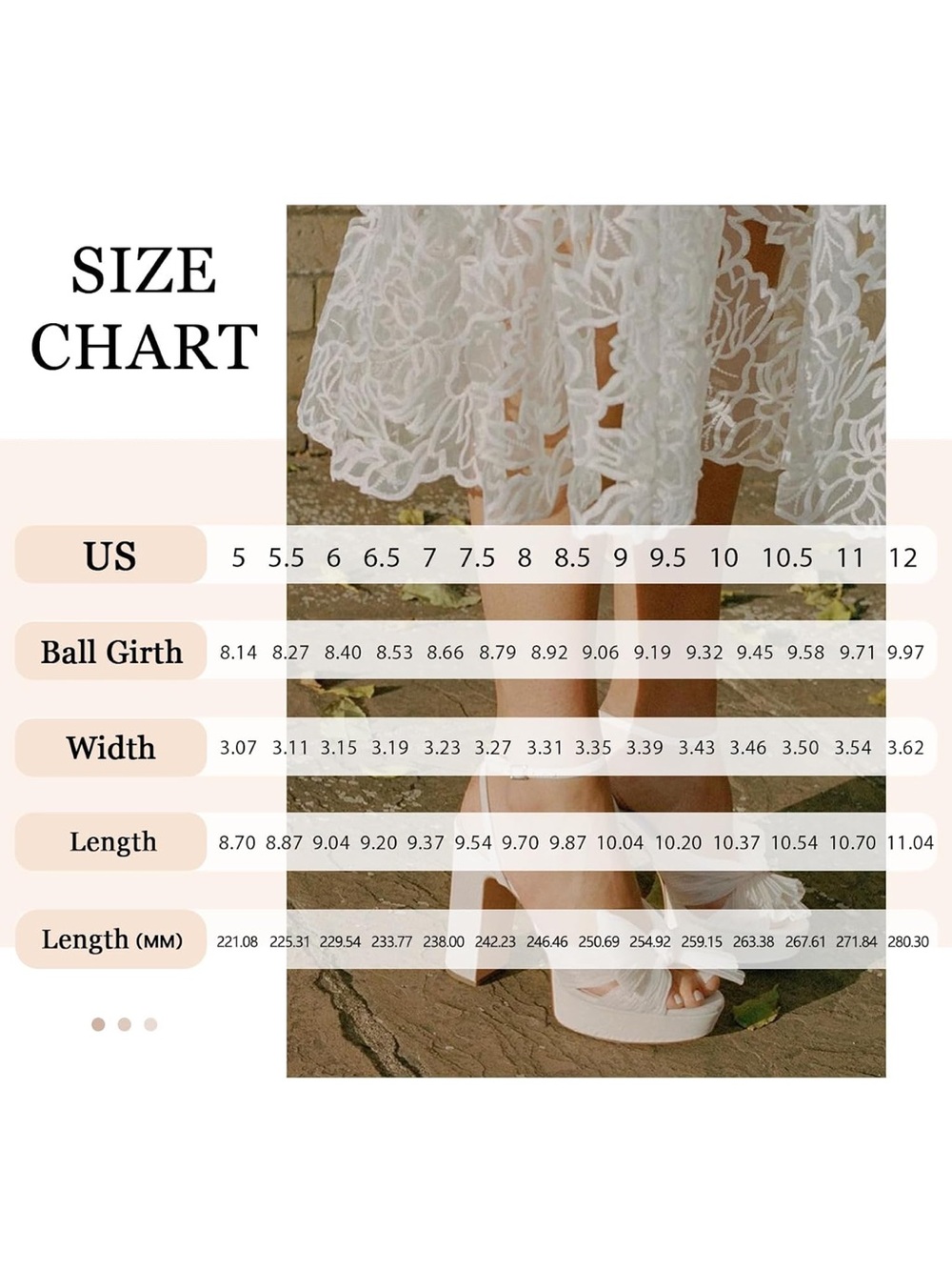 Bridal Open Toe Bow Platform Heels - Picture 6 of 14